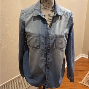 BP Nordstrom denim shirt with lace back size med